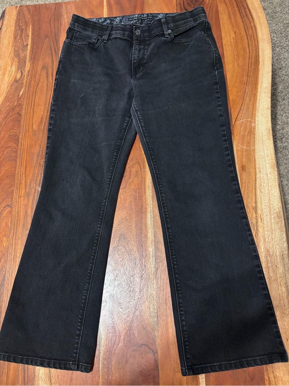 Levi's Black Wide-Leg Flare Jeans